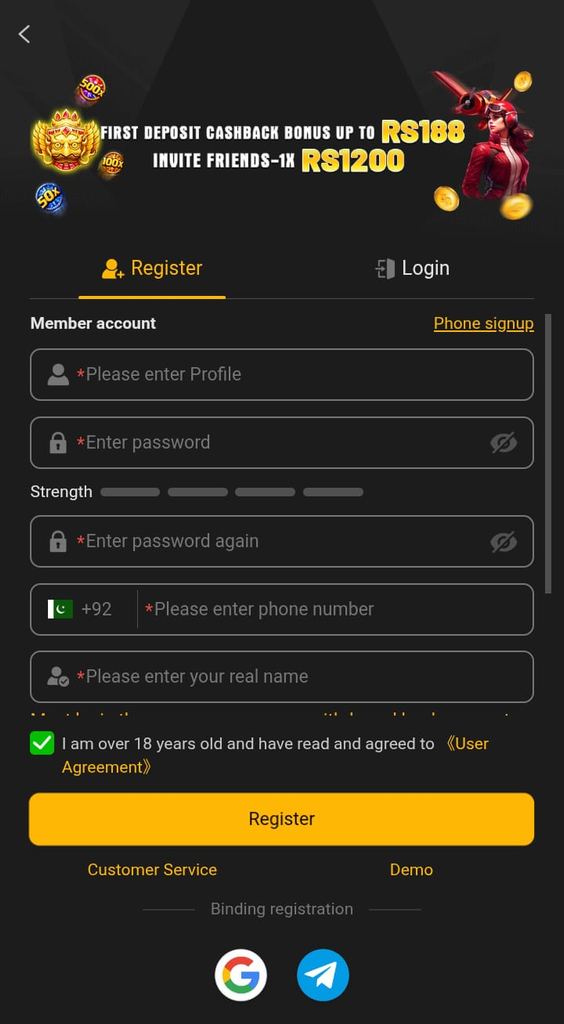 188pkr register